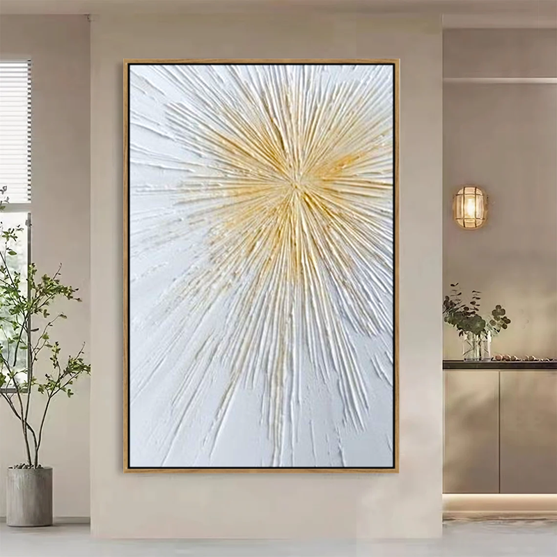 3D Textured Hand Made Abstract Framed Canvas Wall Art