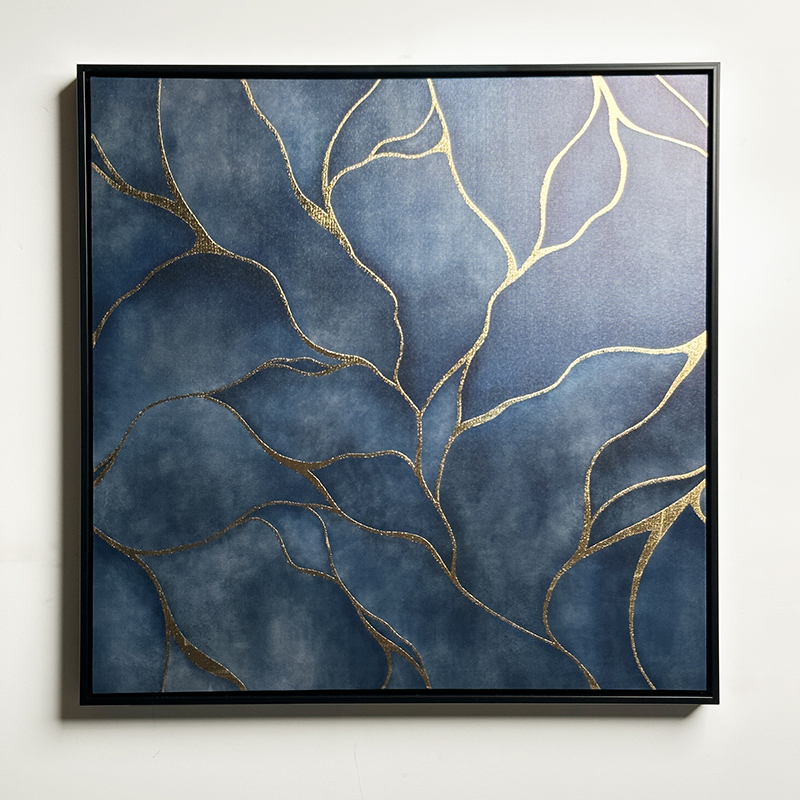 Modern Framed Canvas with Foil for Home and Hotel