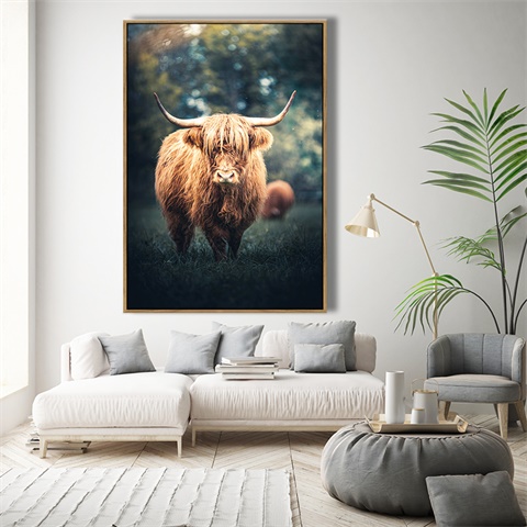 Abstract Wall Art Floating Frame Canvas Handpainted