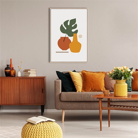 Modern Framed Canvas with Foil for Home and Hotel