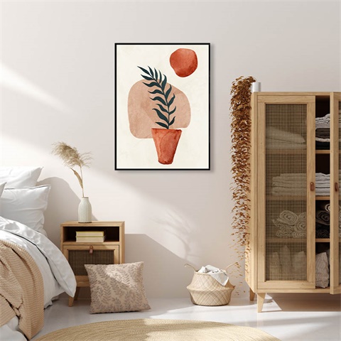 Modern Framed Canvas with Foil for Home and Hotel