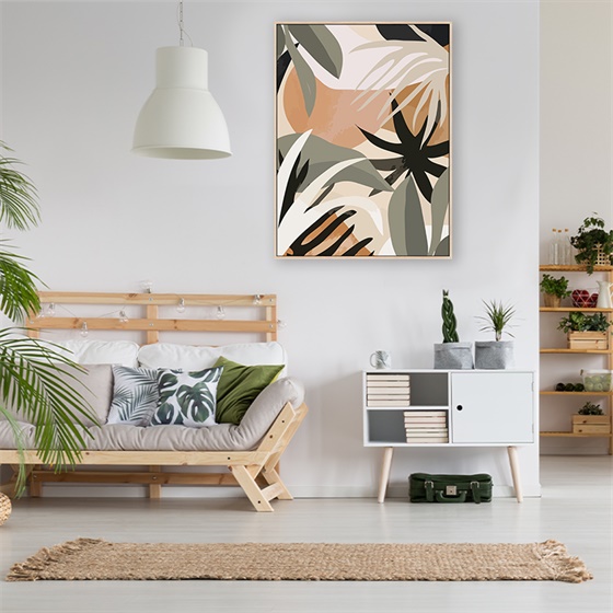 Gold Foil Abstract PS Floating Frame Wall Art