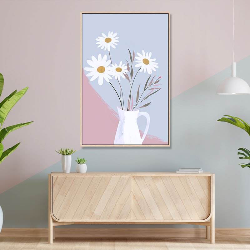 Handpainted Framed Canvas Great Wall Decor