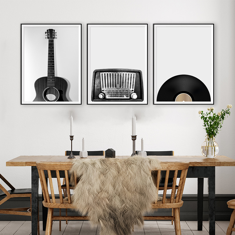 Double Color Framed Golden Foil Canvas Wall Decor