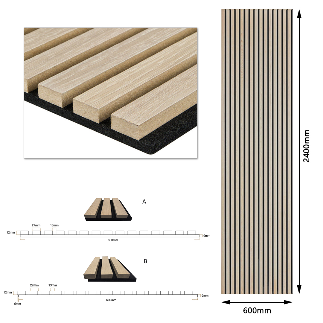 KASARO 3D Wooden Slat Acoustic Wall Panels