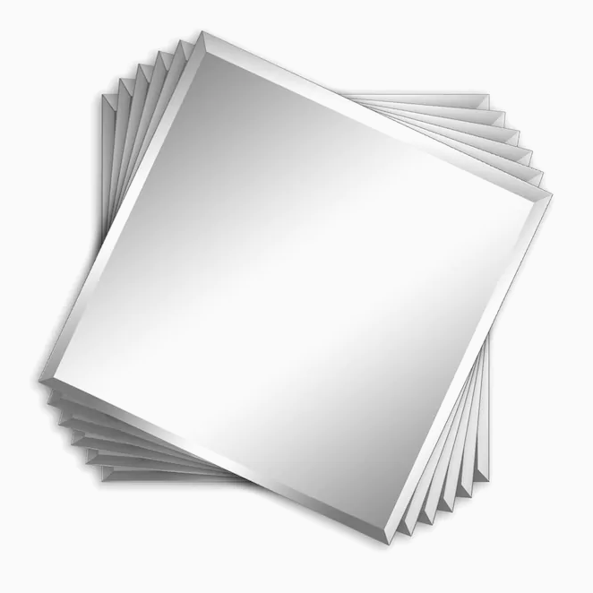 Beveled Mirror Tiles Set of 6
