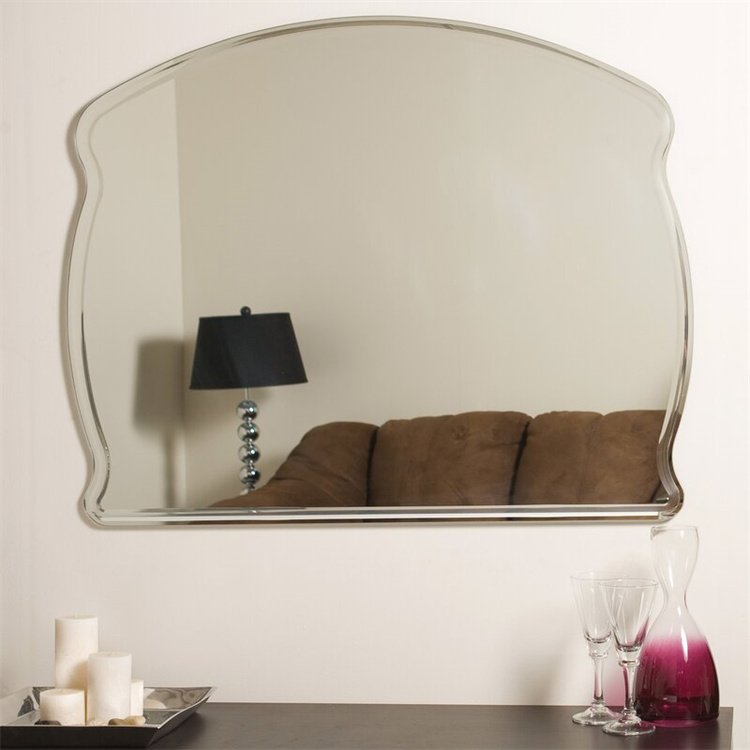 Modern Oval Wall Mirror with Beveled Edge