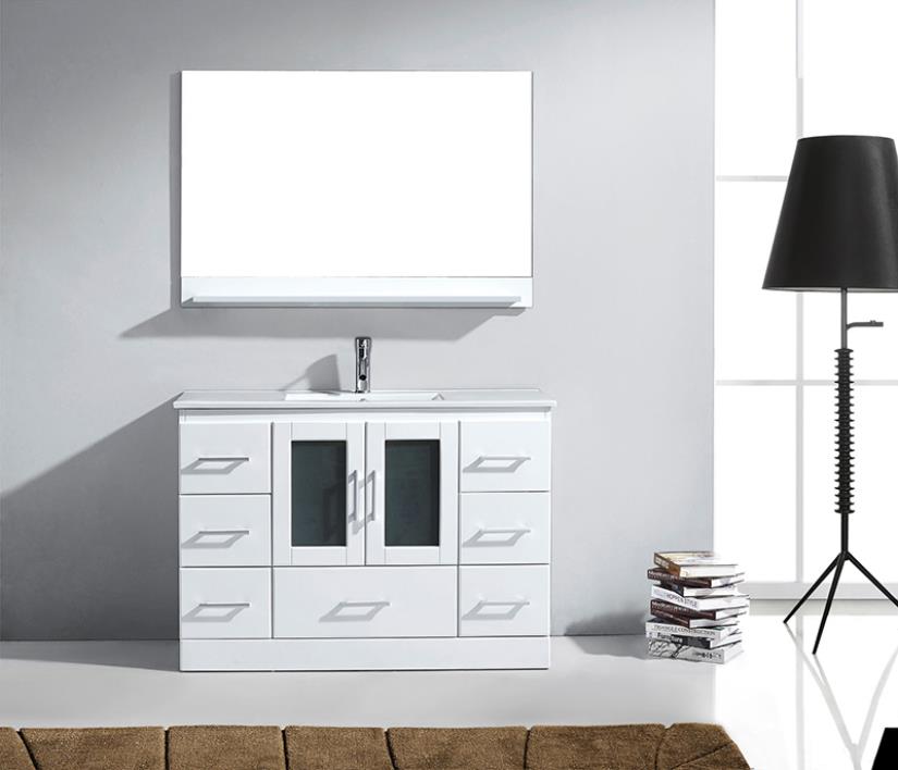 Modern Mirrored Bathroom Cabinet with Washing Machine