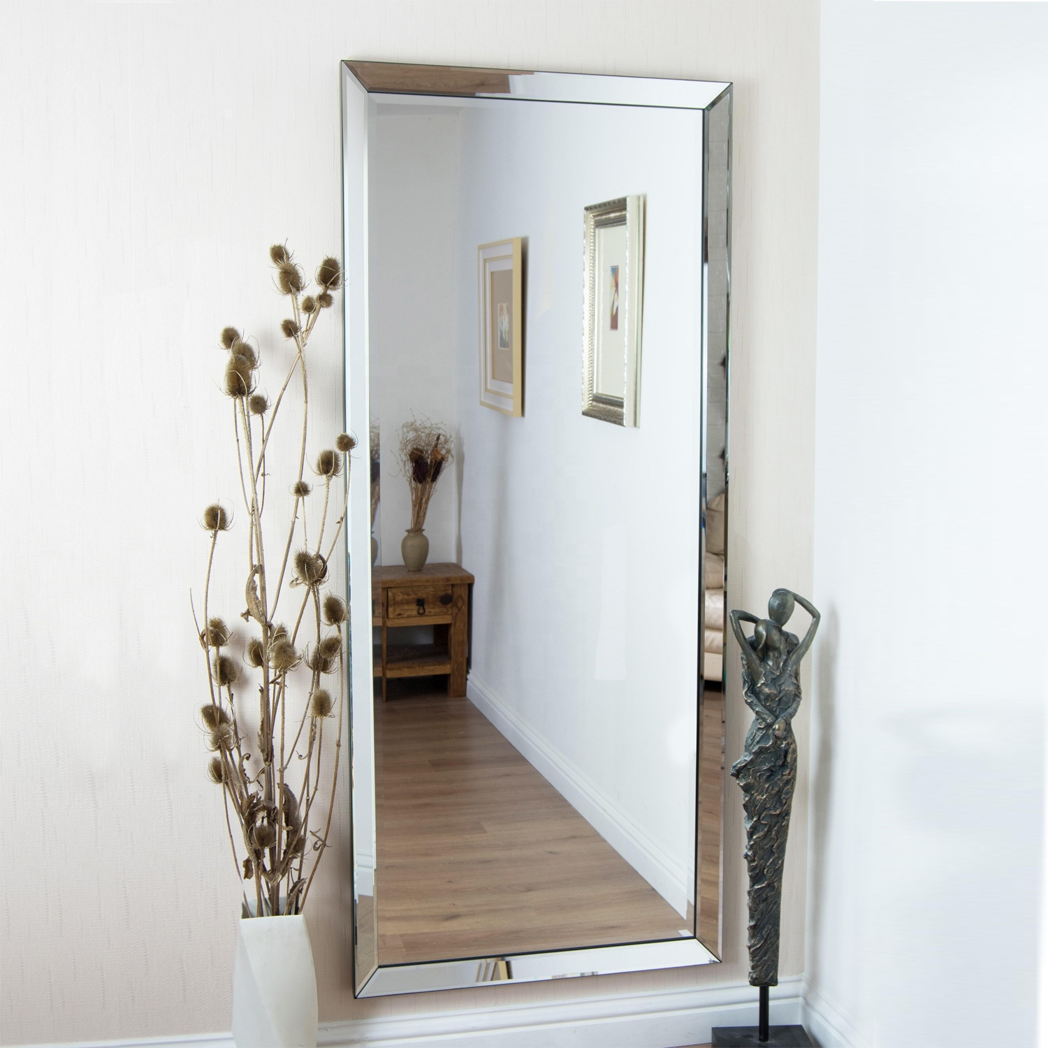 Beveled Bathroom Mirror - Rectangle, Round, Oval Shapes