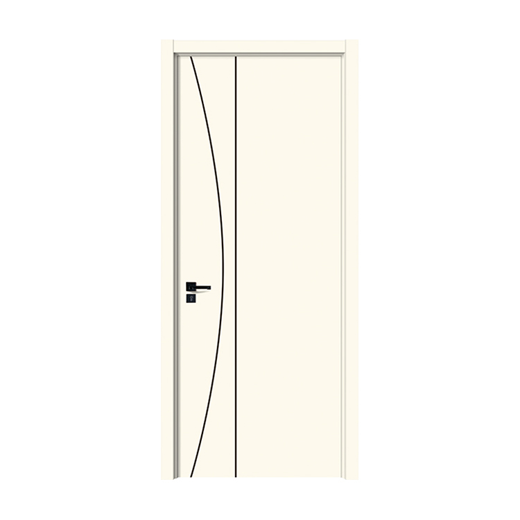 Hotel PVC WPC Interior Door with Locks and Handles