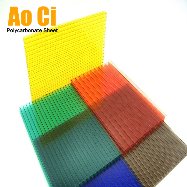 Customized Tinted Double Layer Hollow PC Sheet