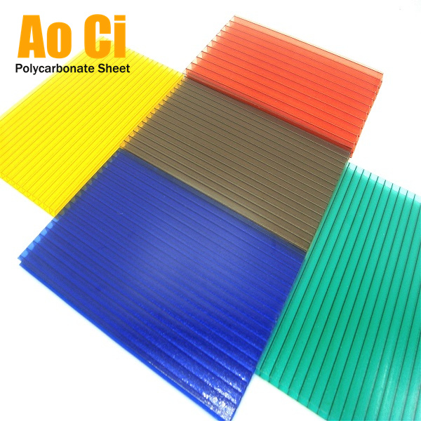 Customized Tinted Double Layer Hollow PC Sheet