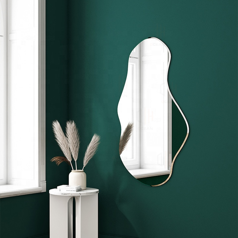 Frameless Irregularly Shaped Full Length Wall Mirror
