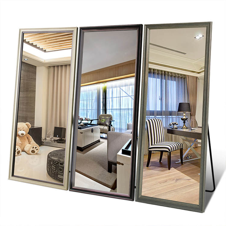 European Style Carved Floor Dressing Mirror