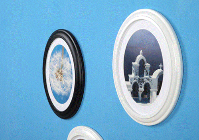Oval Wooden Picture Frame Wall Decoration