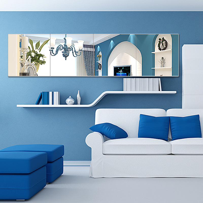 Frameless Full-Body Wall Mirror Wardrobe Combination