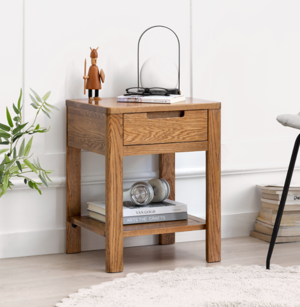 Oak Wood Floor Dressing Mirror