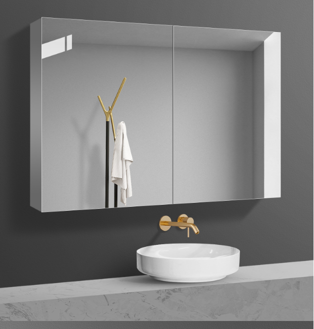 Wall-Mounted Aluminum Bathroom Mirror Cabinet