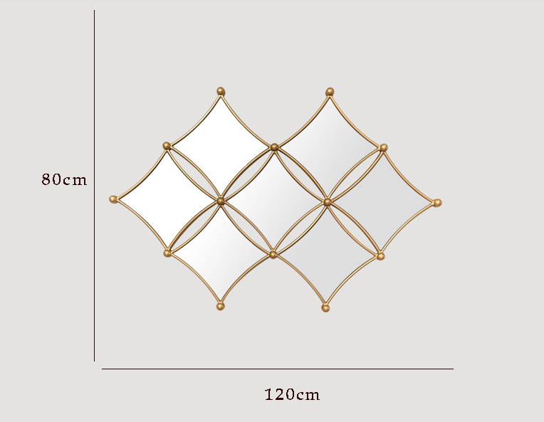 Gold Decorative Wall Mirror for Dining Room