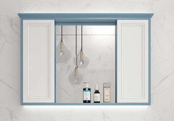 Push-Pull Hidden Bathroom Mirror Cabinet with Shelf