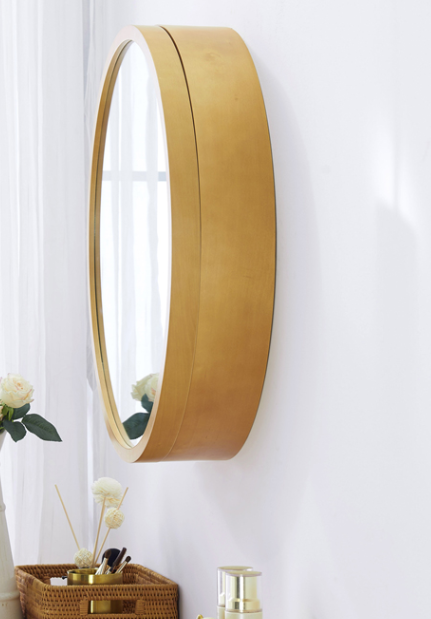 Round Smart Bathroom Mirror Cabinet Wall Mount