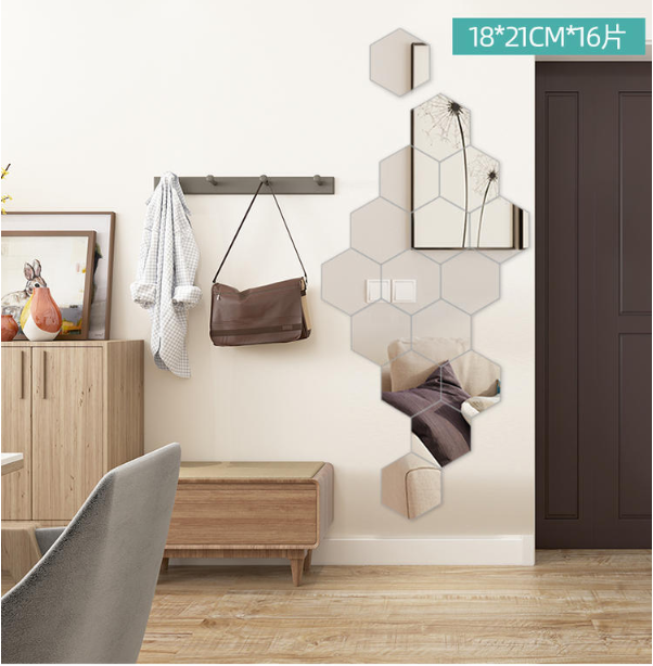 Hexagonal Decorative Wall Mirror for Porch