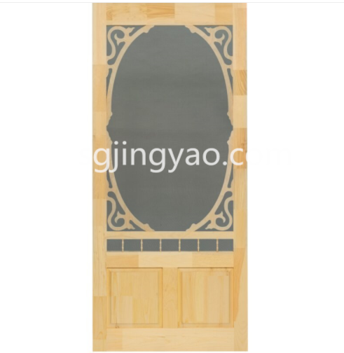 Retro Glass Wooden Door Custom Design