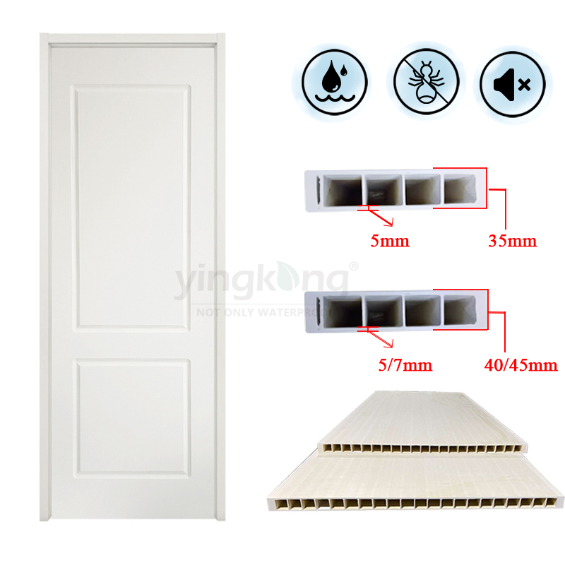 WPC PVC Interior Doors Waterproof Design