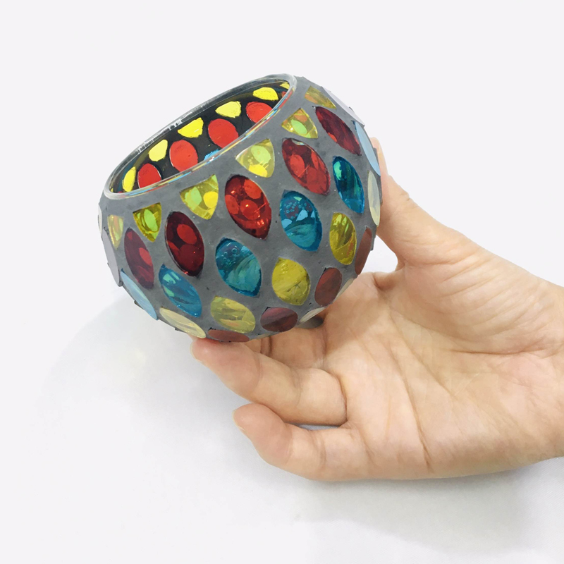 Glass Mosaic Candle Holder