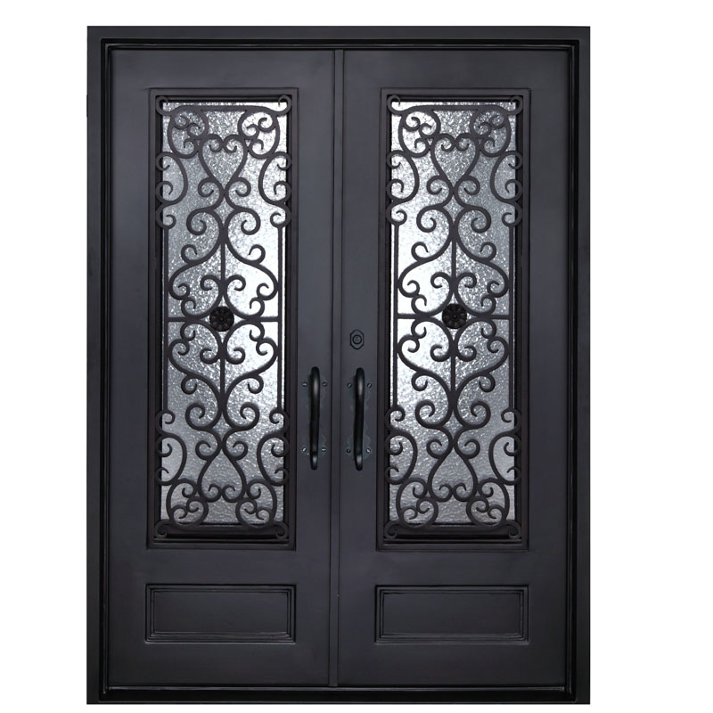 Wrought Iron Security Doors Square Top Exterior Entrance
