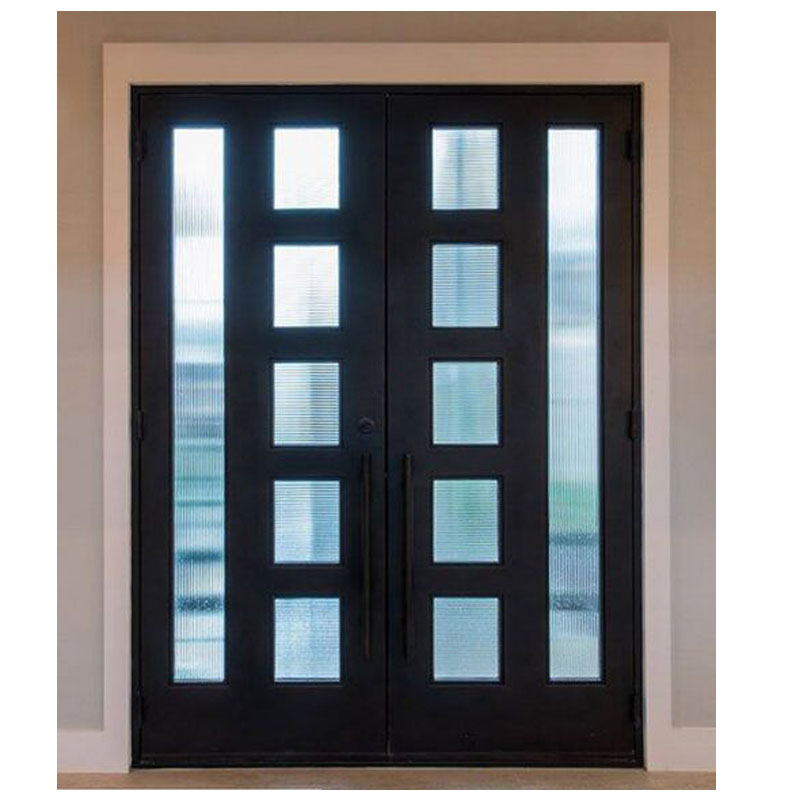 Modern Wrought Iron Entrance Door for Villa