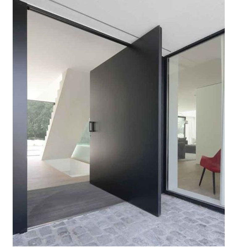 Modern Pivot Front Wrought Iron Door