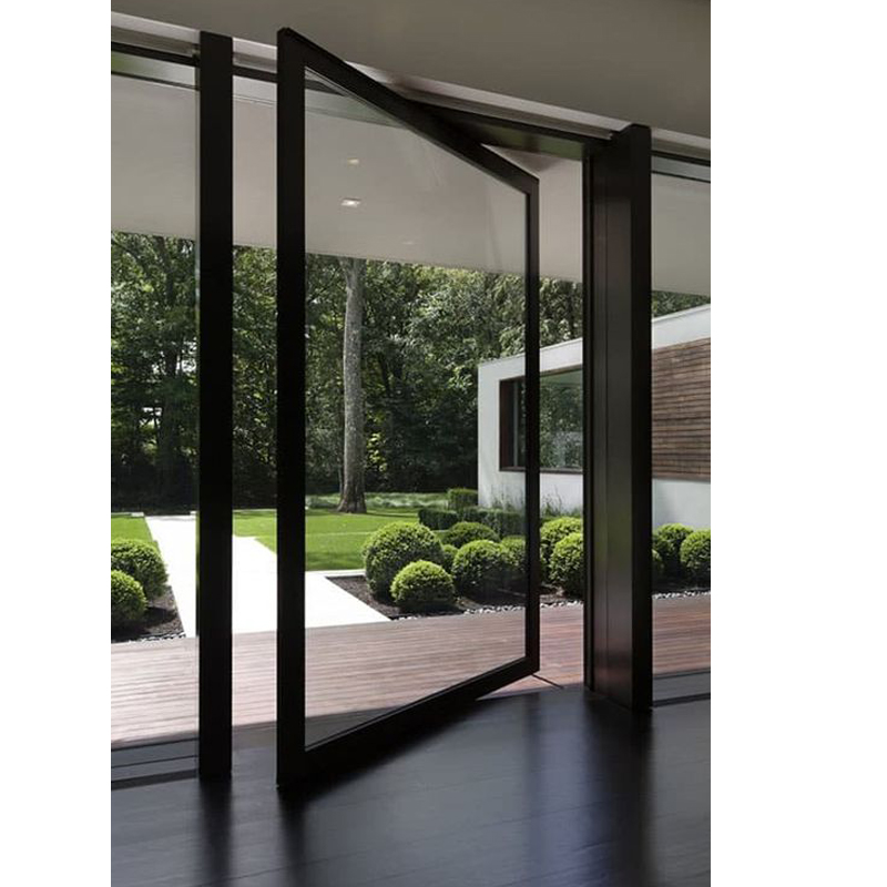 Customized Wrought Iron French Doors with Double Glass
