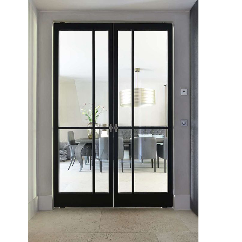Double Glazed Wrought Iron French Pivot Doors