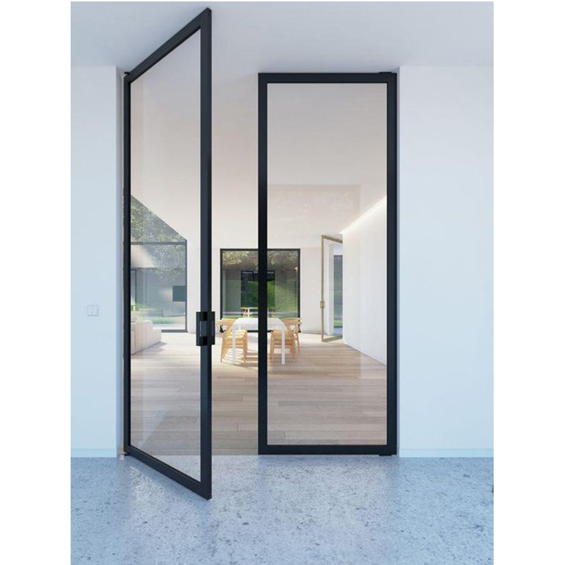 Modern Metal Glass Wrought Iron Entrance Door
