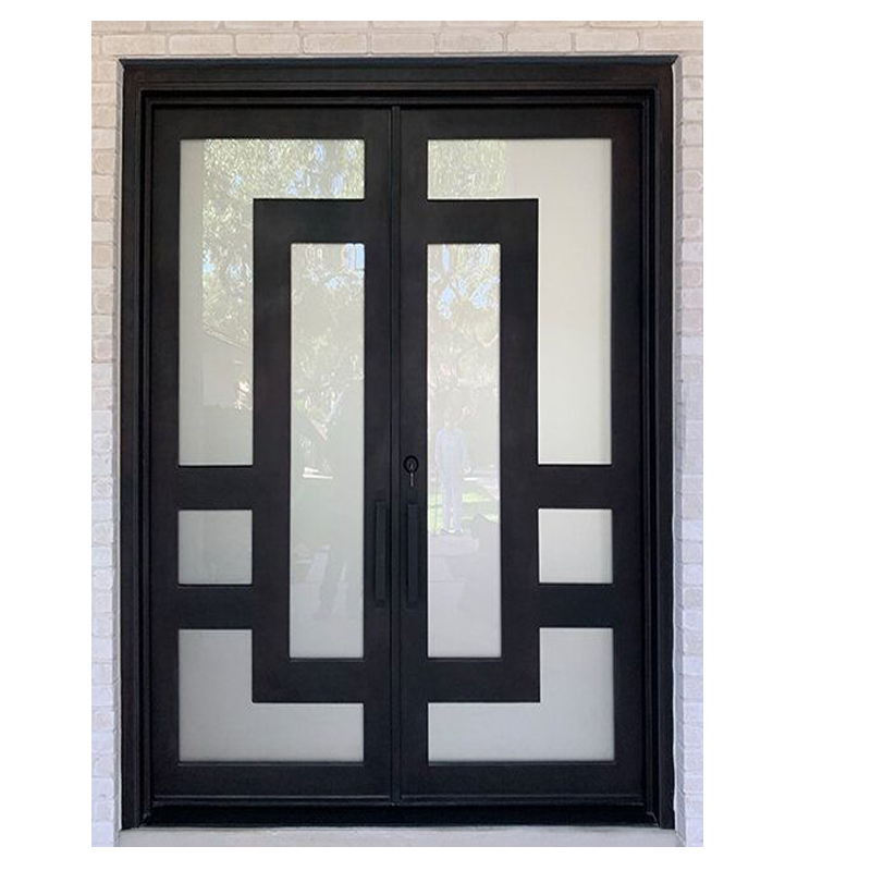 Double Wrought Iron Entry Door