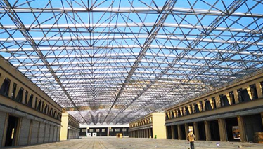 Steel Space Frame Stadium Design and Installation