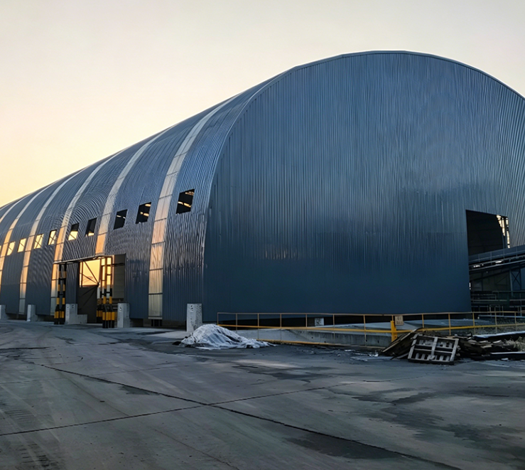 Large-Span Prefabricated Steel Space Frame Warehouse