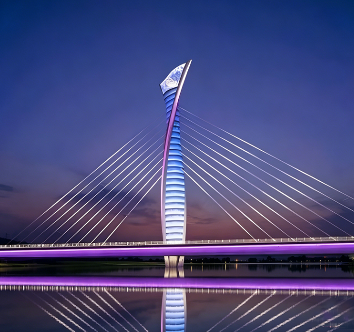 Corrosion-Resistant Steel Bridge for River Crossing