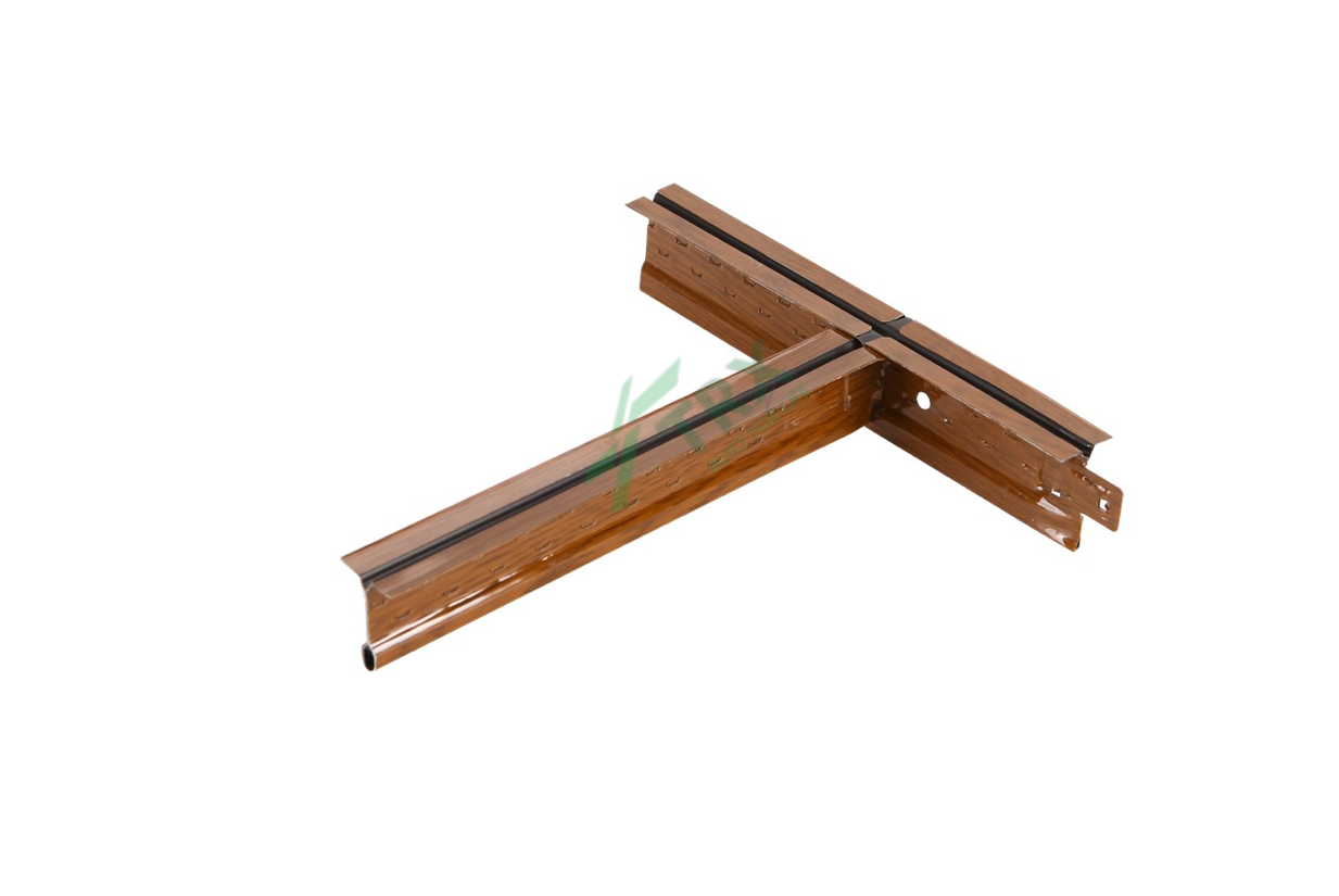 FUT Dark Shining Wooden Black Line T-Bar Ceiling Grid