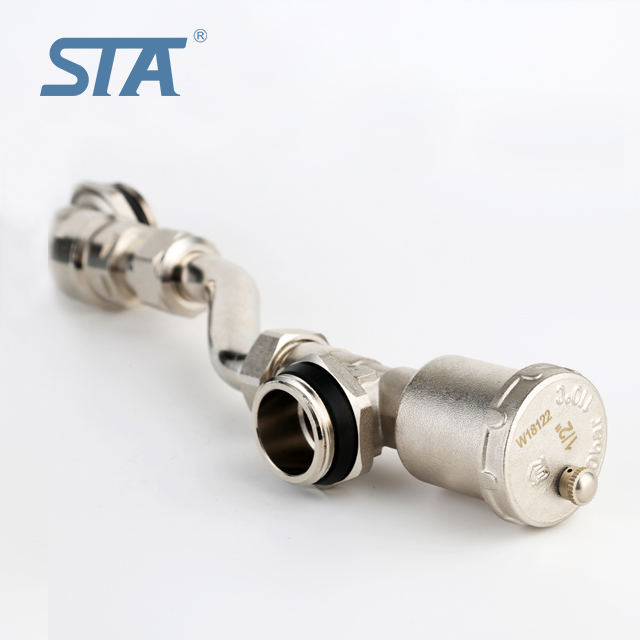 Brass Automatic Air Vent and Drain Valve for Underfloor Heating