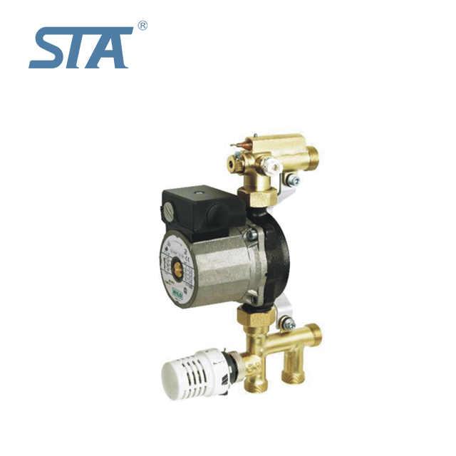 Brass Thermostat Floor Heating Manual Mixing Valve
