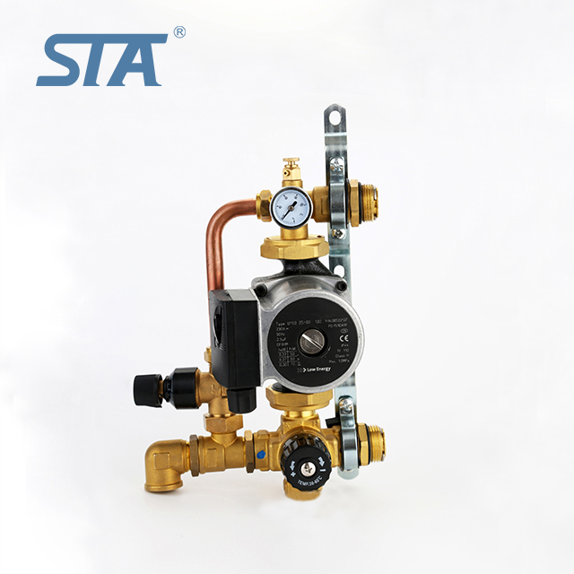 Brass Thermostat Floor Heating Manual Mixer System