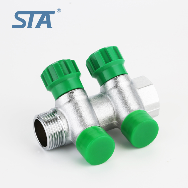 Underfloor Heating Brass 3-Way Manifold