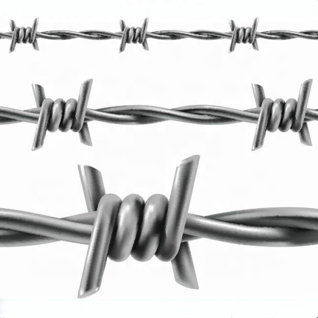 Galvanized Barbed Wire 2 Strand 4 Point Fence