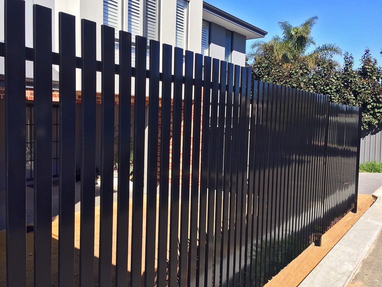 Powder Coated Slat Fence Panels