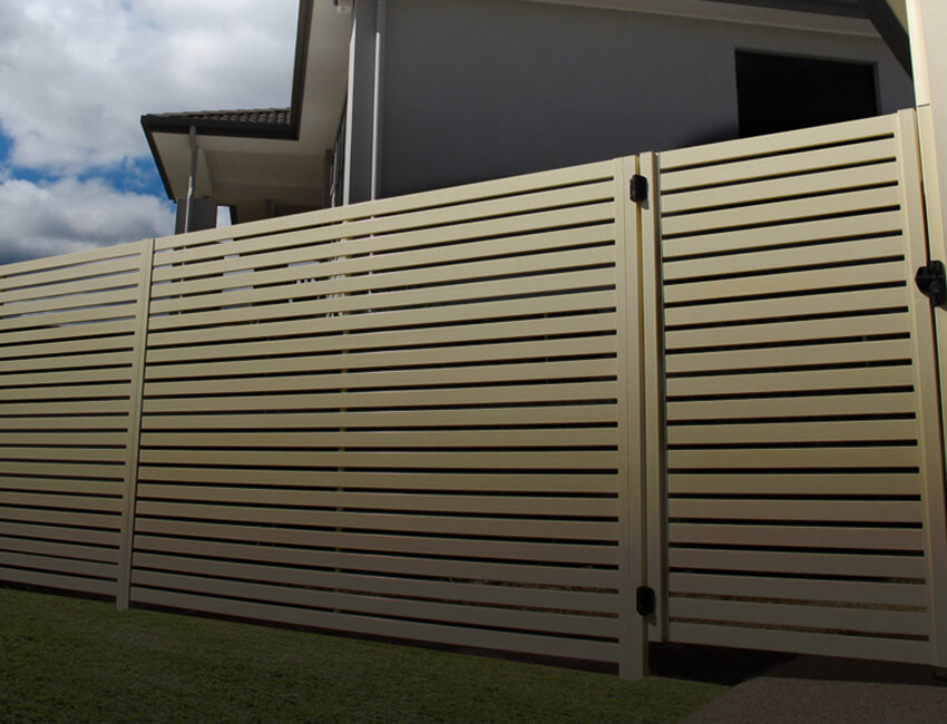 Powder Coated Slat Fence Panels