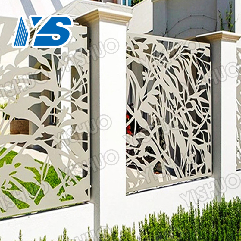 Custom Laser Cut Perforated Aluminum Fence Privacy Panel