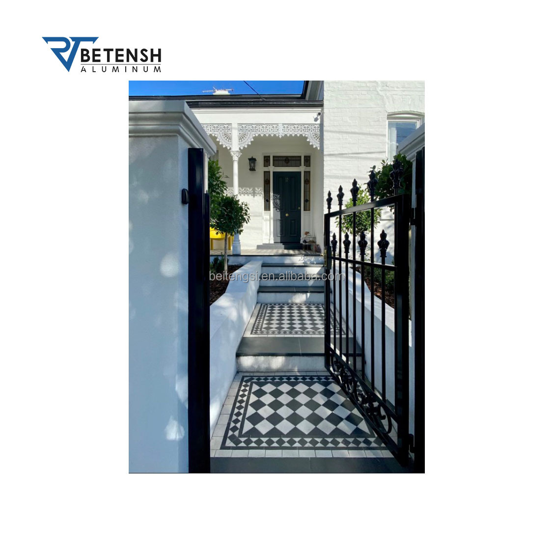 Black Aluminum Decorative Picket Fence