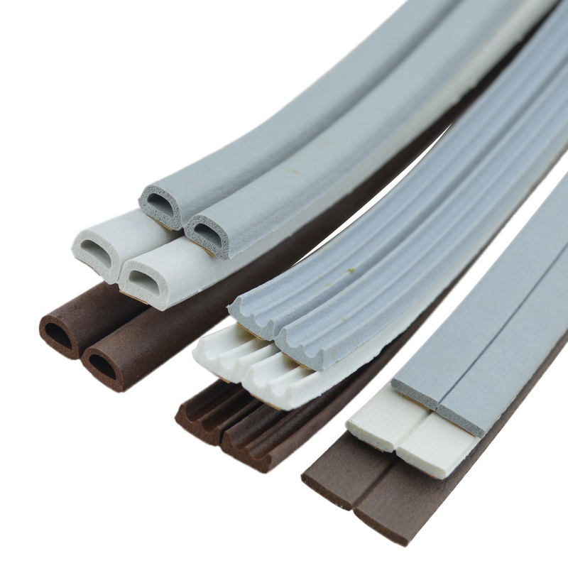 Self-adhesive foam rubber sealing strip